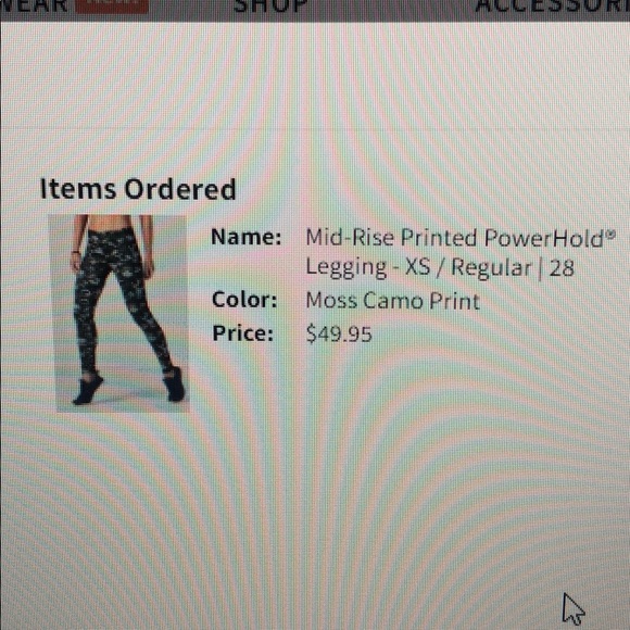 Fabletics Mid Rise Printed Powerhold Legging - Picture 4 of 4